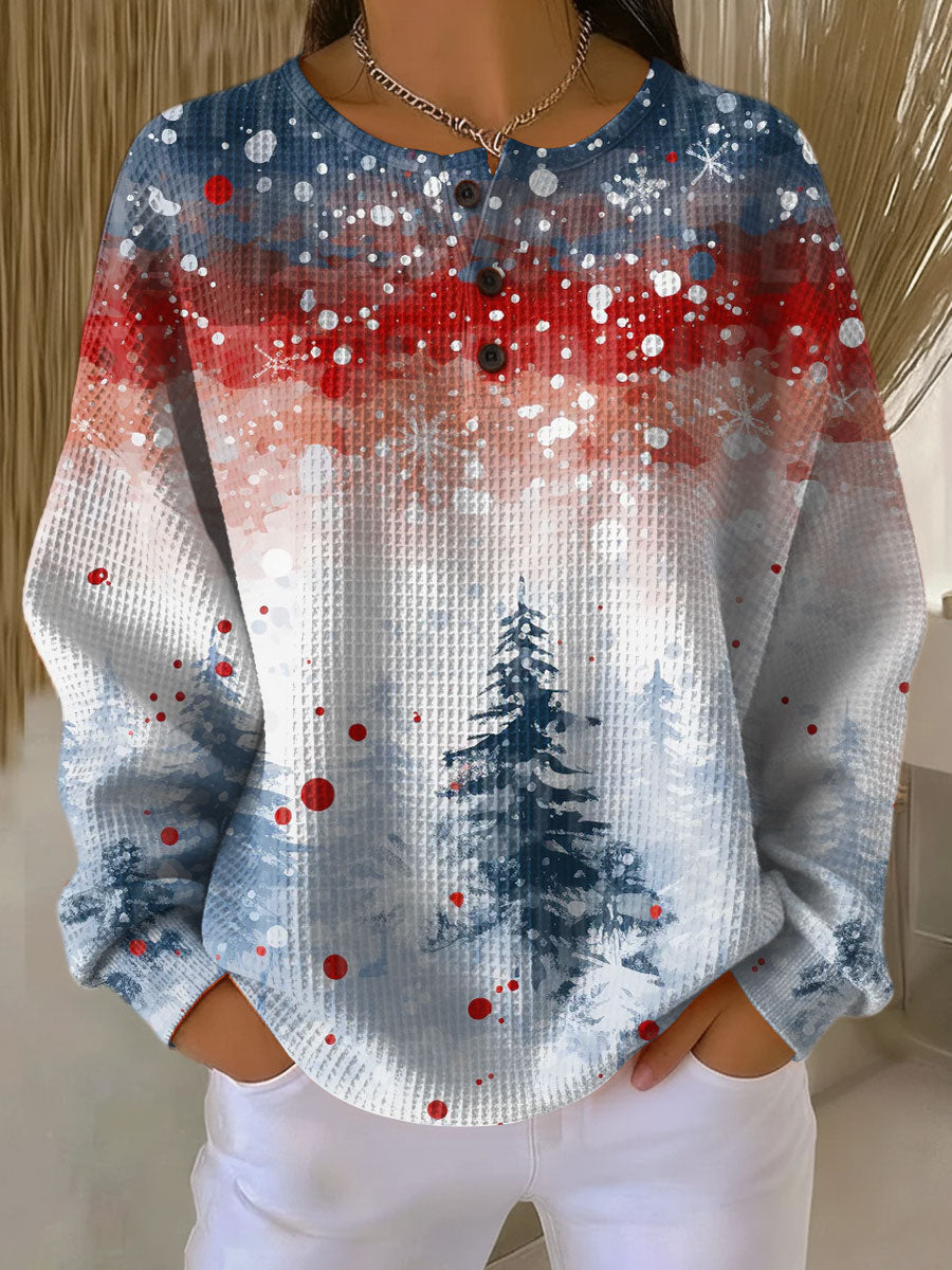 Alva™ | Christmas Sweater with Soft Fir Tree Pattern