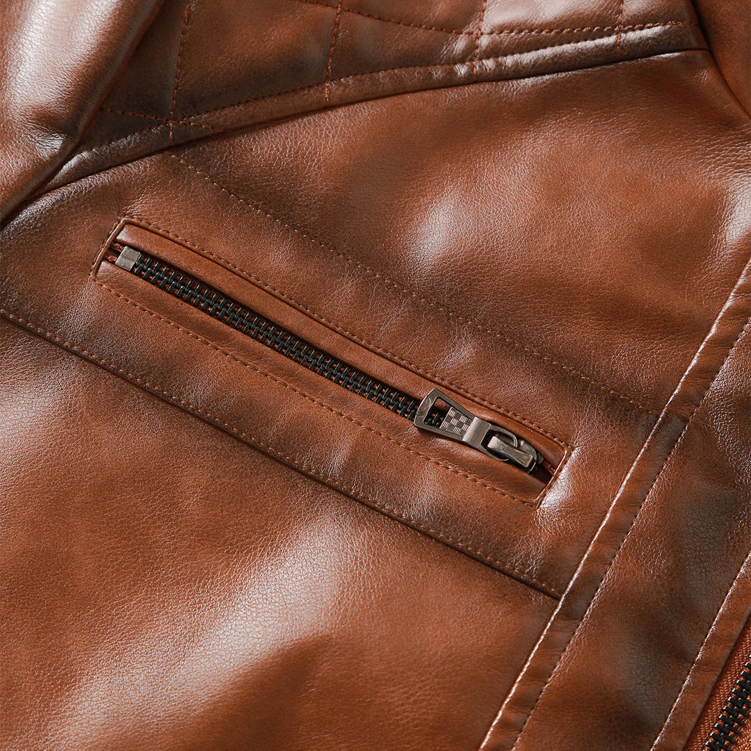 ELM & IVORY | Cruiser Vegan Leather Jacket