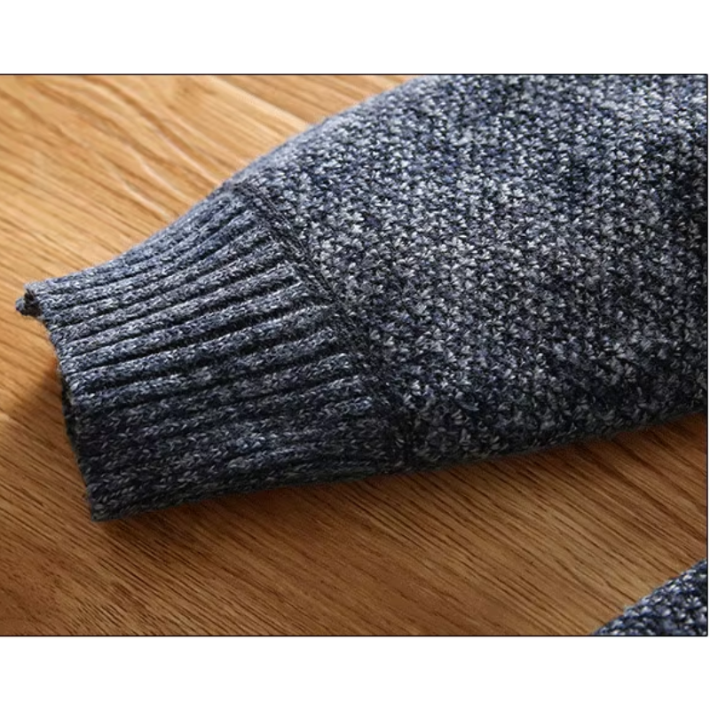 Isaac | Warm knitted zipped jumper