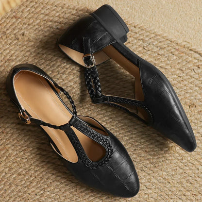 Eloise™ | Elegant T-Strap Flats