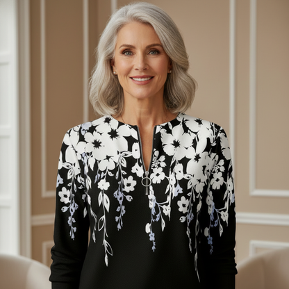 Alice™ | Printed Half-Zip Sweatshirt