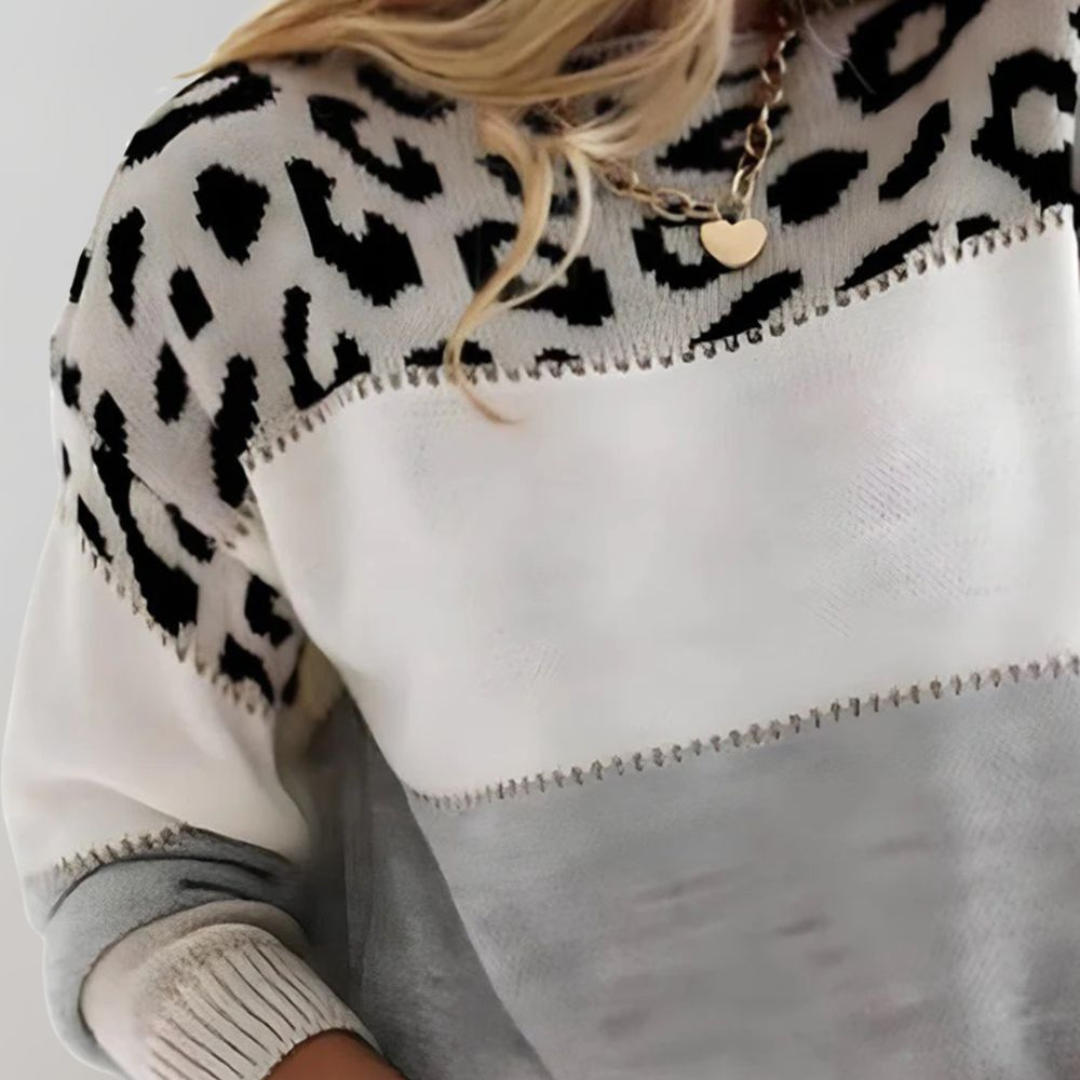 Heidi™ | Elegant leopard print jumper