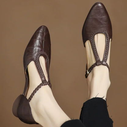 Eloise™ | Elegant T-Strap Flats