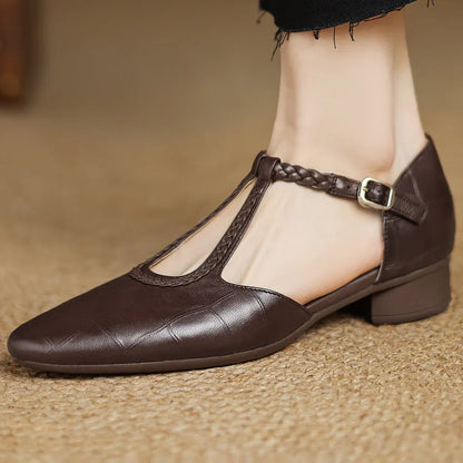 Eloise™ | Elegant T-Strap Flats