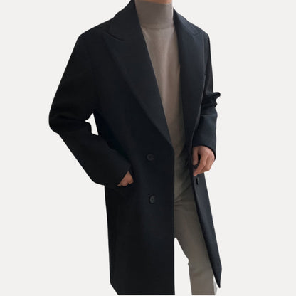 ELM & IVORY | Elegant Double-Breasted Men's Coat