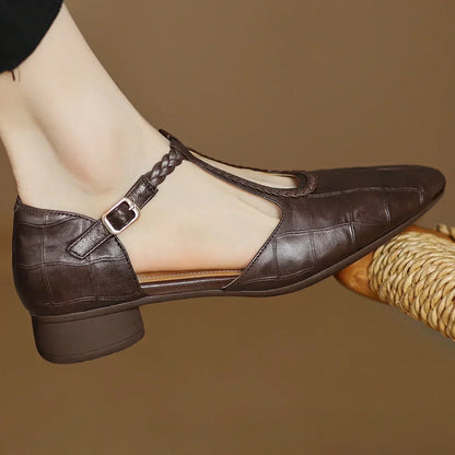 Eloise™ | Elegant T-Strap Flats