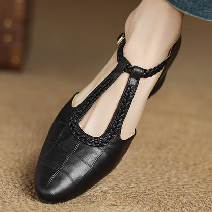 Eloise™ | Elegant T-Strap Flats