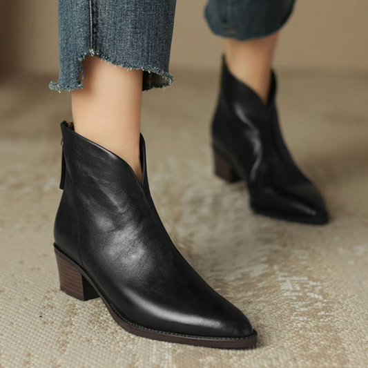 Lena™ | Elegant Low-Heel Ankle Boots