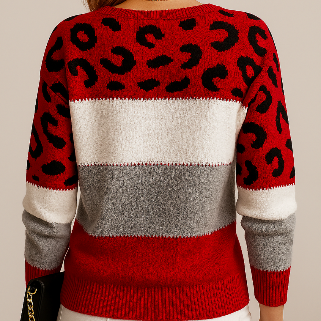 Heidi™ | Elegant leopard print jumper