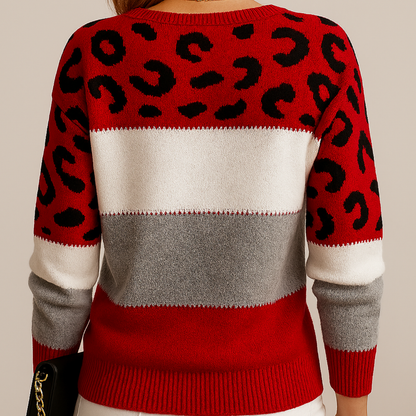 Heidi™ | Elegant leopard print jumper