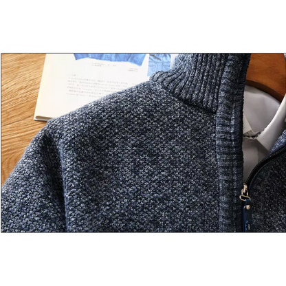 Isaac | Warm knitted zipped jumper