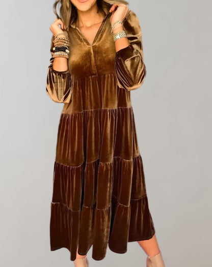 Jasmine | Loose-fitting velvet dress
