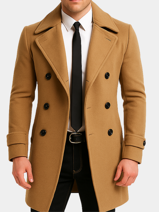ELM & IVORY | Double-Breasted Coat