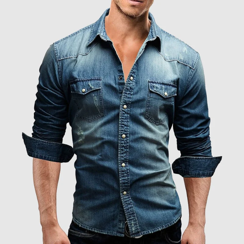 Evan | Stylish denim blouse