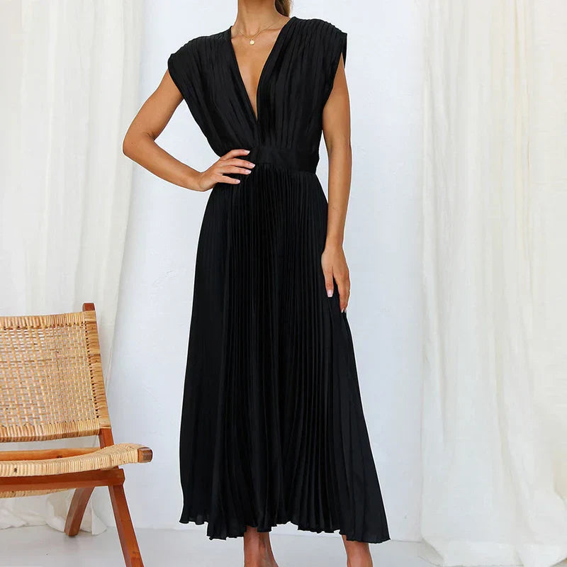 Clementine | Long Pleated Dress