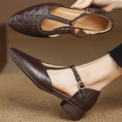 Eloise™ | Elegant T-Strap Flats
