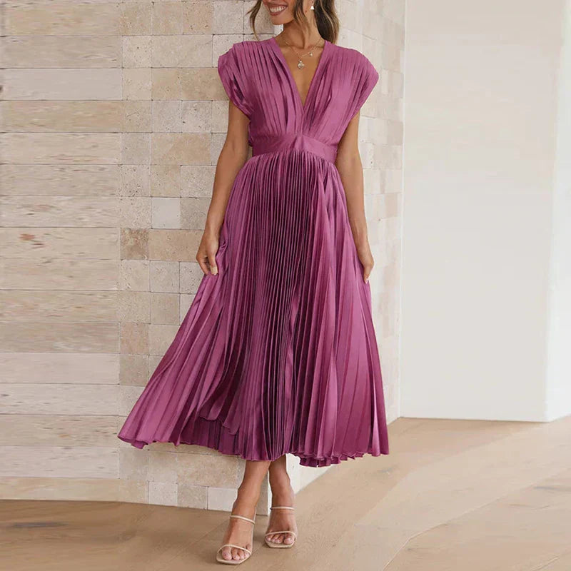 Clementine | Long Pleated Dress