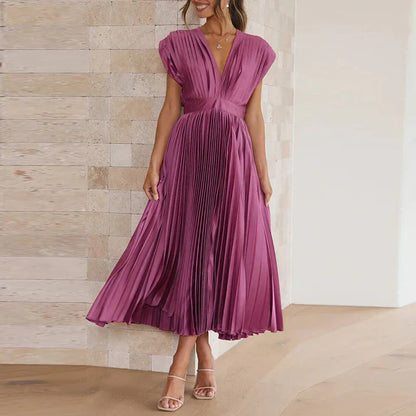 Clementine | Long Pleated Dress