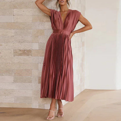 Clementine | Long Pleated Dress