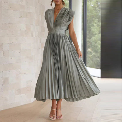 Clementine | Long Pleated Dress