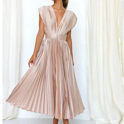 Clementine | Long Pleated Dress