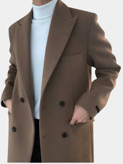 ELM & IVORY | Elegant Double-Breasted Men's Coat