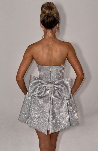 Arianna | Silver Sparkle dress