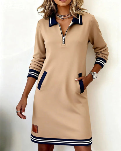 Hazel™ | Elegant Long-Sleeve Dress