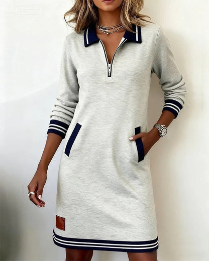 Hazel™ | Elegant Long-Sleeve Dress