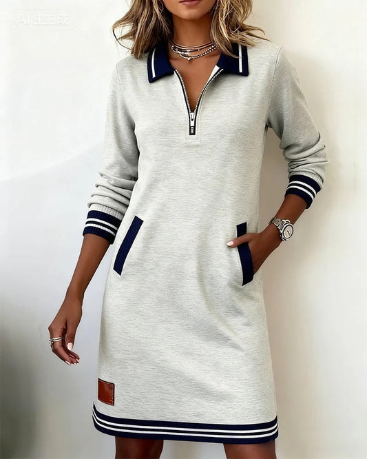 Hazel™ | Elegant Long-Sleeve Dress