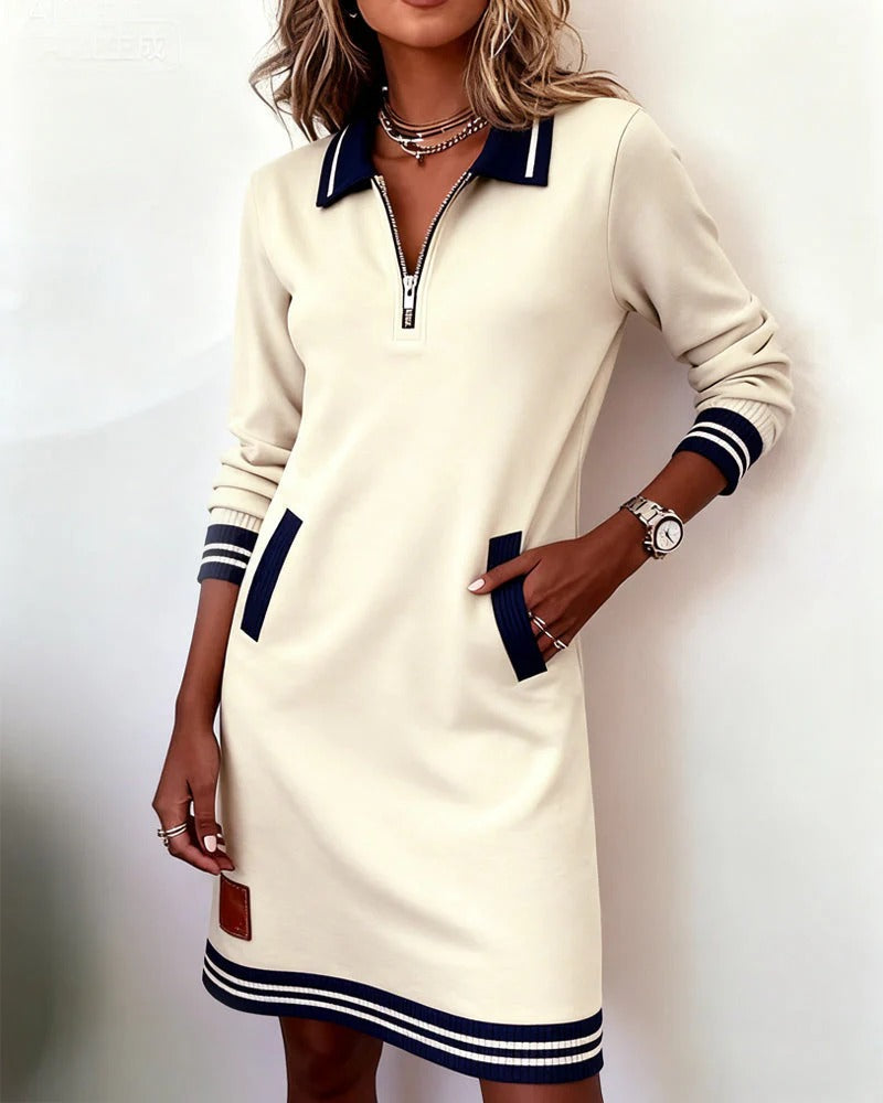 Hazel™ | Elegant Long-Sleeve Dress