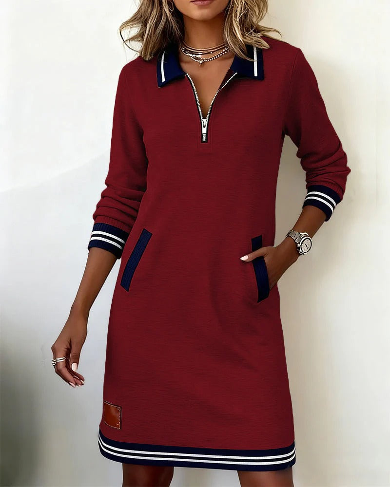 Hazel™ | Elegant Long-Sleeve Dress