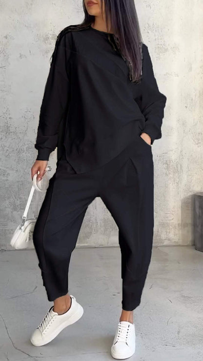 Naomi | Two-piece set with round neckline and long sleeves