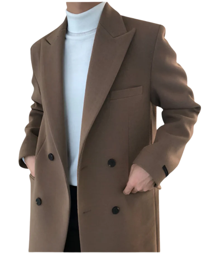 ELM & IVORY | Elegant Double-Breasted Men's Coat