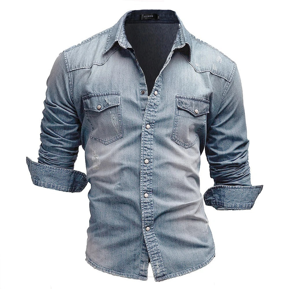 Evan | Stylish denim blouse