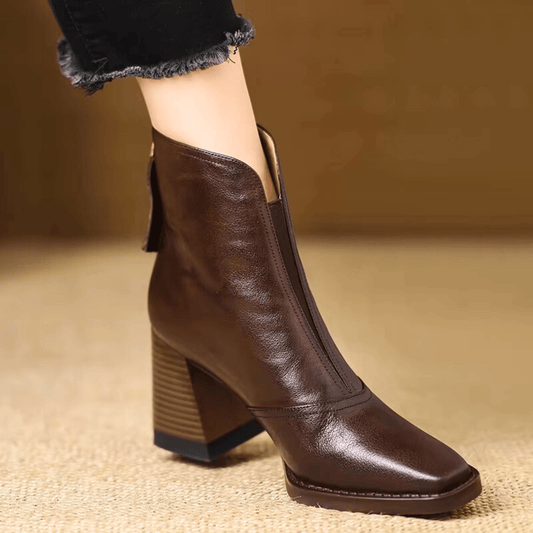 Claudia™ | Elegant mid-heel ankle boots